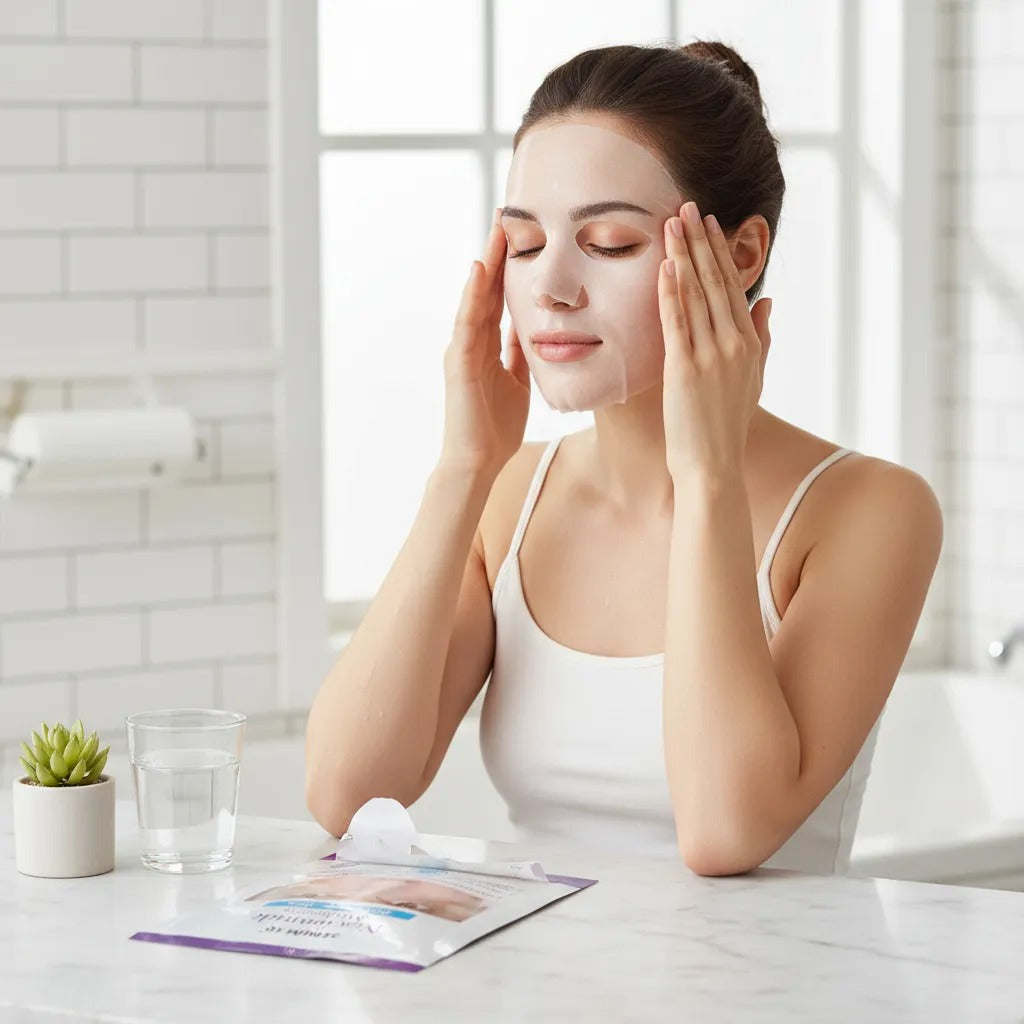 4 MASCARILLAS ACLARANTES NIACINAMIDA TRATAMIENTO PARA EL MES COMPLETO